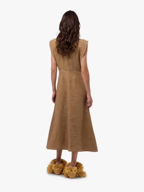 LINEN AND STRAW DRESS