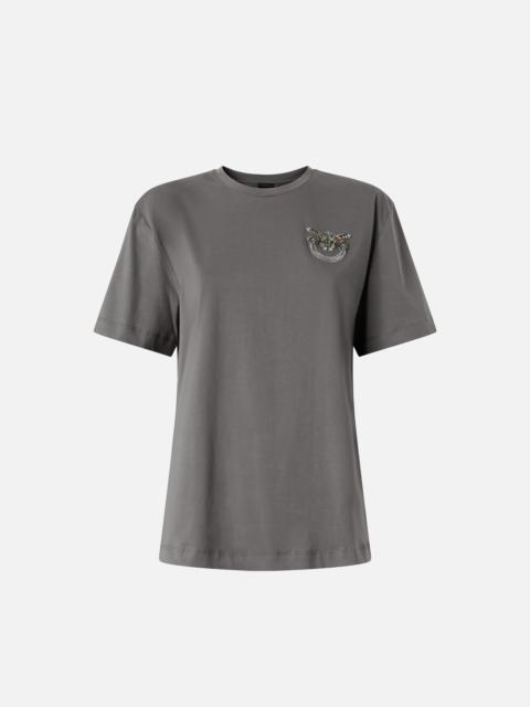 T-SHIRT WITH LOVE BIRDS JEWEL DETAIL