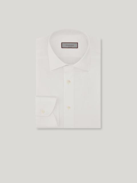 REGULAR-FIT SHIRT IN WHITE COTTON