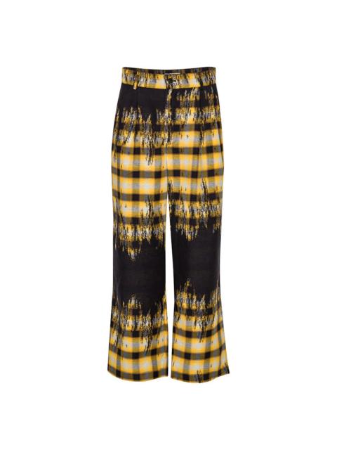 HANDS DOWN PANTS - BLURRY BLACK YELLOW CHECK