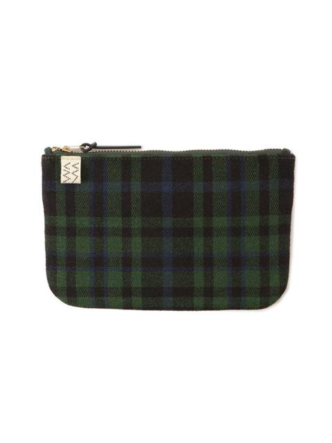 TRAVEL POUCH BUFFALO CHECK GREEN
