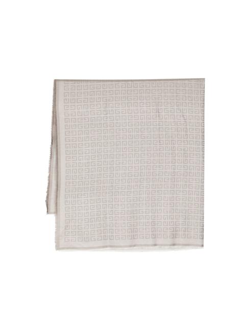 monogram-print scarf