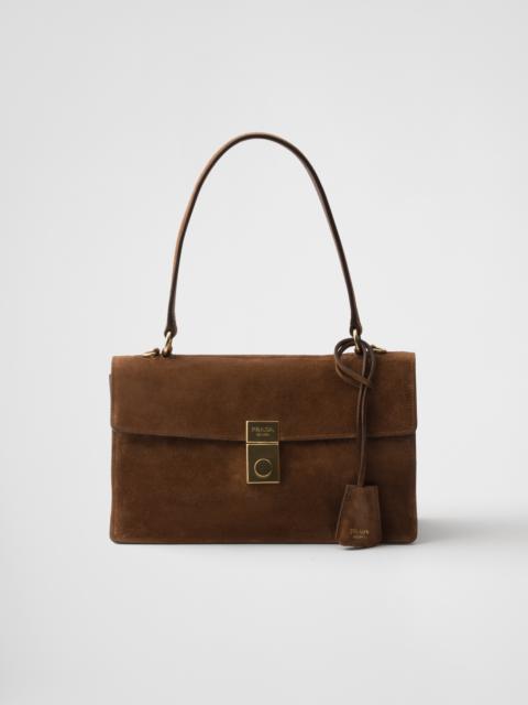Medium suede shoulder bag
