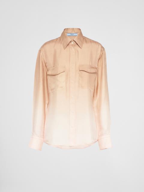 Printed gradient twill shirt