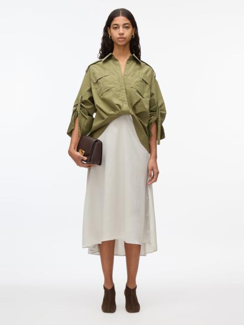 Draped Shirt Combo Slip Dress