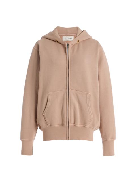 Heavyweight Cotton Zip-Up Hoodie pink