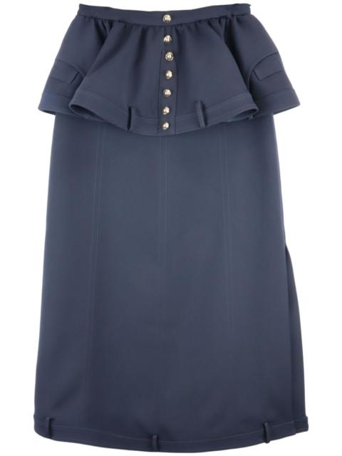 peplum midi skirt