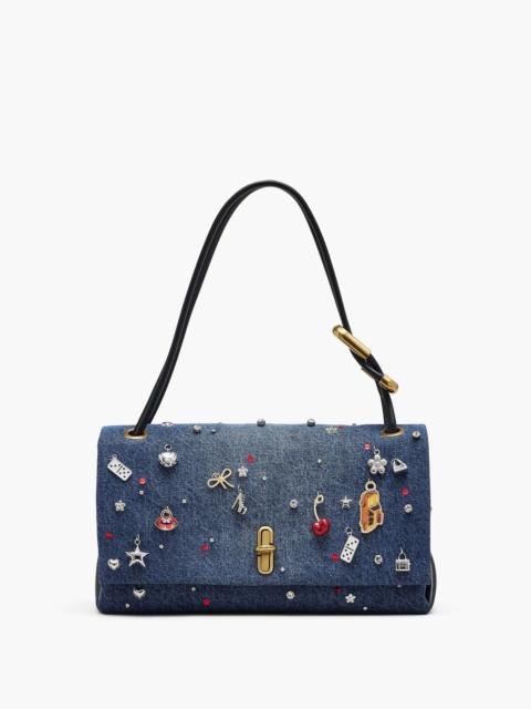THE TRINKET CHARM DENIM LARGE DUAL BAG