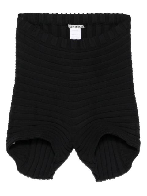 ribbed-knit shorts