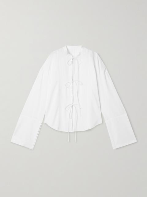 Mick Oversized Pintucked Organic Cotton-poplin Shirt