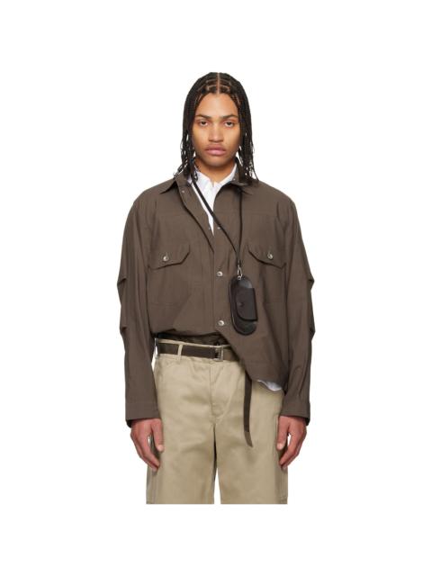 Khaki Cotton Typewriter Jacket