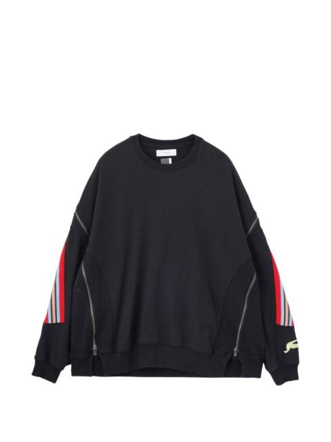 zipped panelled sweatshirt