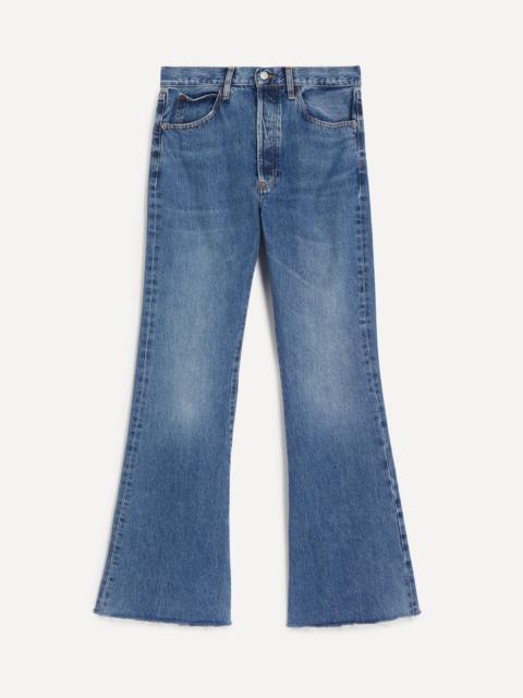 The Lax High-Rise Wide Jeans in Numeral Raw Fray