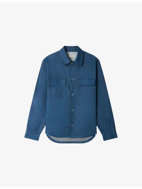 Long-Sleeved Denim Shirt