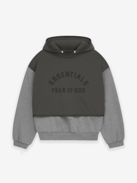 Nylon Fleece Hooded Sweater