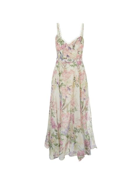 Iraso floral-lace midi dress