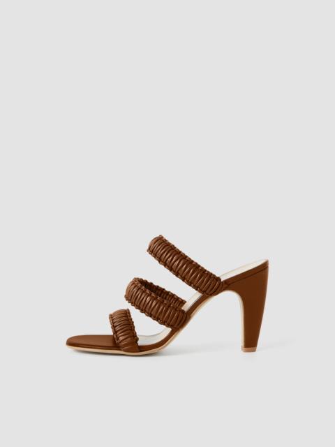 Noor Braided Leather High Heel Sandals