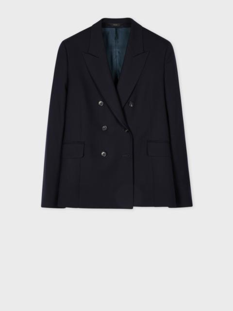 Women's A Suit To Travel In - Navy Wool Double Breasted Blazer