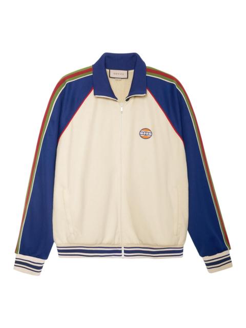 Technical jersey zip-up jacket