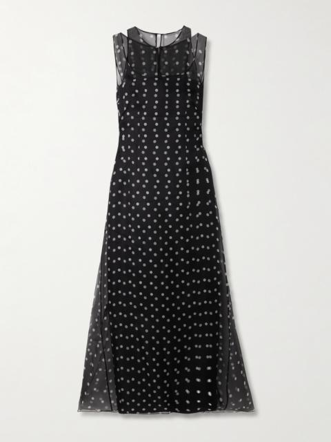 Selina Polka-dot Silk Organza And Faille Dress