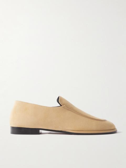 Polaris Leather-trimmed Suede Loafers