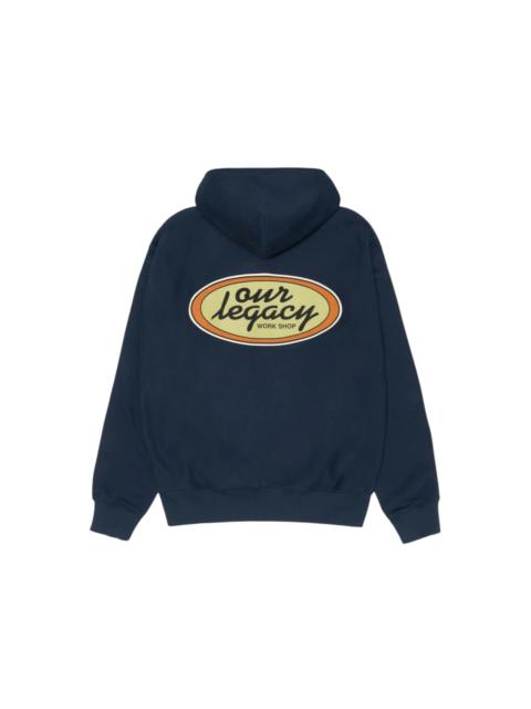 Stussy x Our Legacy Work Shop Oval Zip Hoodie Navy