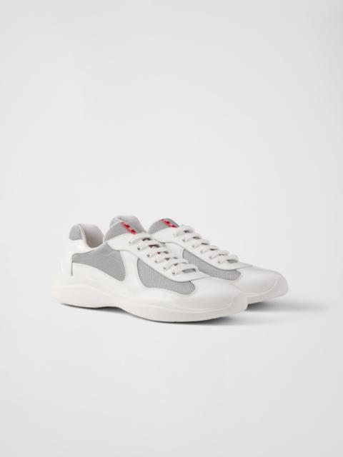 Patent leather and technical fabric Prada America's Cup sneakers