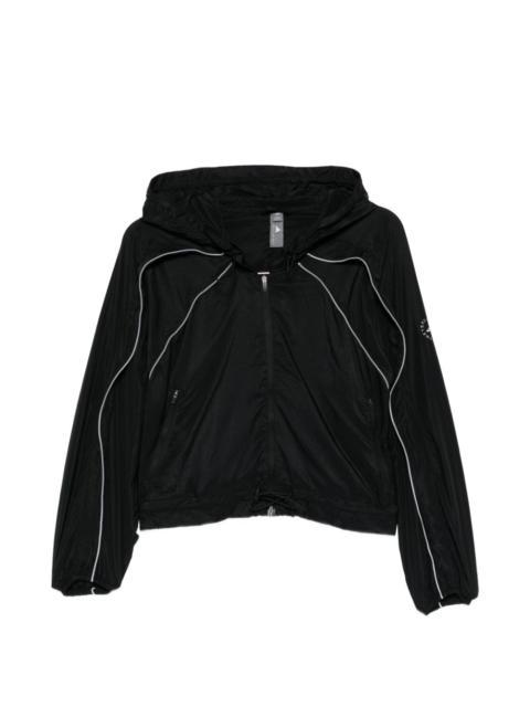 hooded panelled jacket