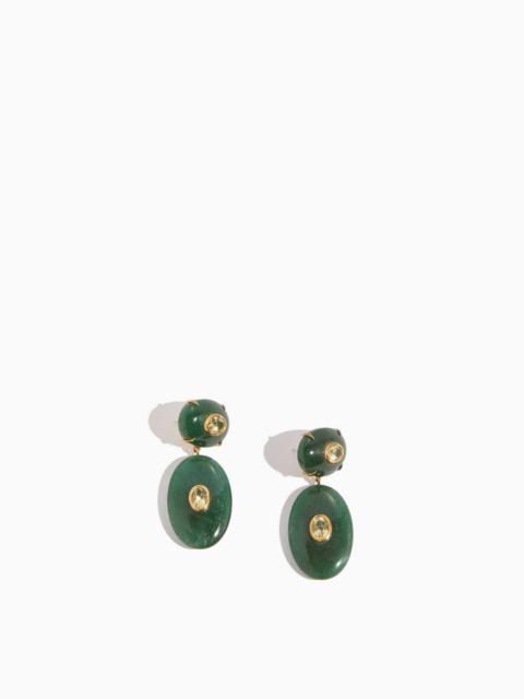 Dorothy Earrings in Green Jade