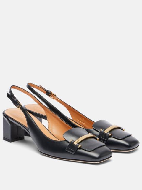 50 leather slingback pumps