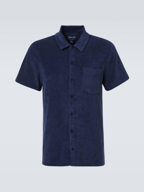 Charli cotton-blend terry polo shirt