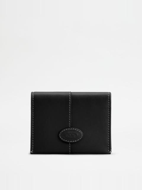 CARD HOLDER IN LEATHER - BLACK