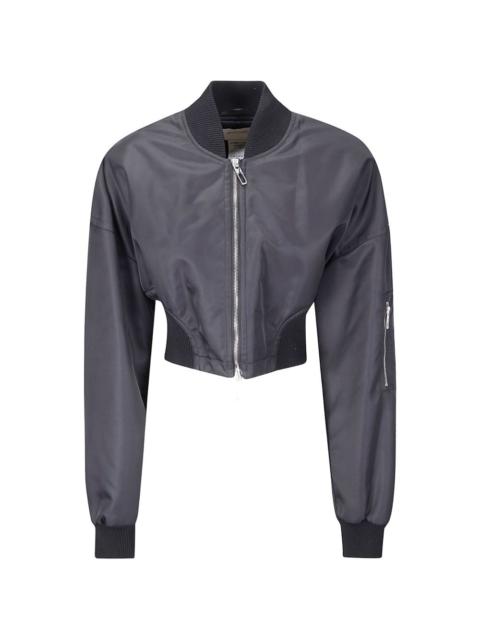 zip fastening cropped jacket