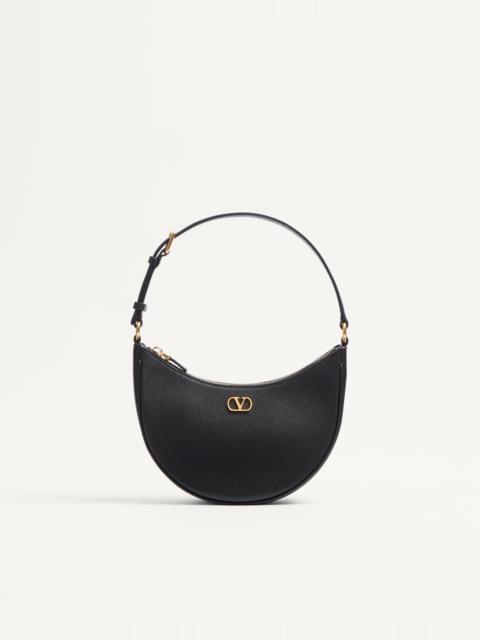 VLOGO SIGNATURE MINI HOBO BAG IN GRAINY CALFSKIN