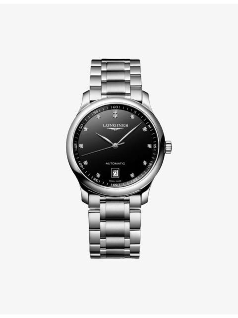 L2.628.4.57.6 Master Collection Stainless-Steel And 0.055ct Diamond Automatic Watch