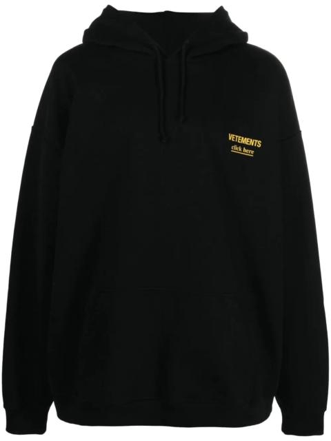 embroidered logo hoodie