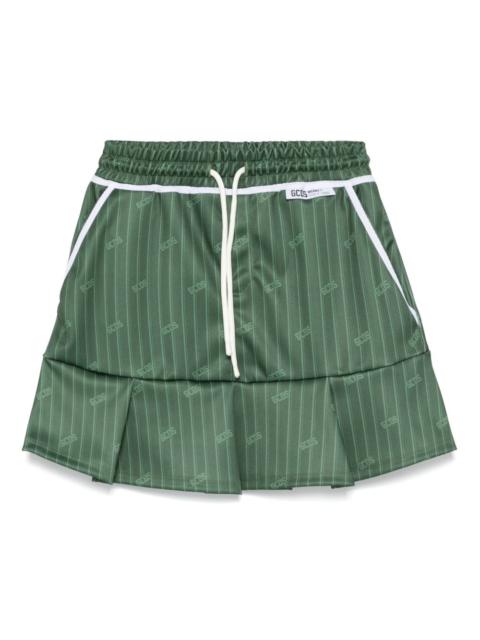 pinstripe mini skirt