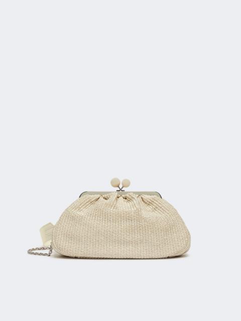 Medium raffia-effect Pasticcino bag - TURTLEDOVE