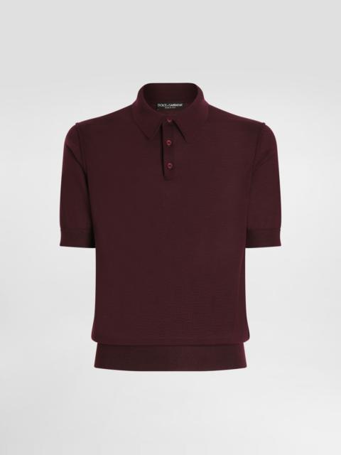 Fine-gauge cashmere polo shirt