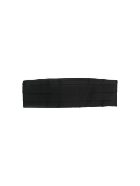 pleated satin belt