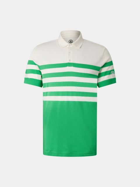 Antonio functional short-sleeved top in Green/Off-White