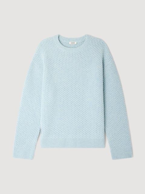 HONEYCOMB STITCH WOOL SWEATER