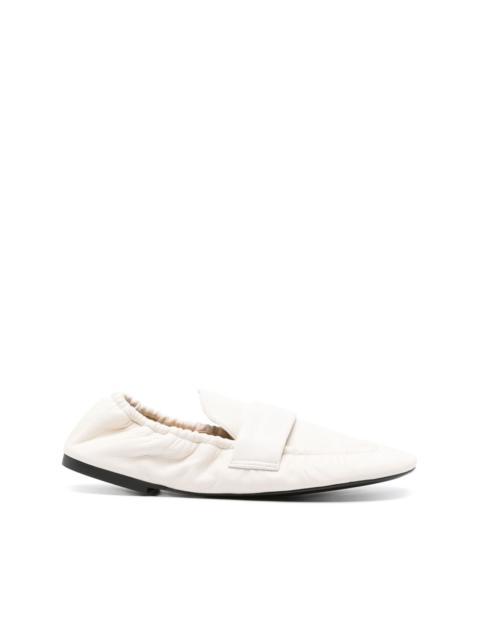 Glove leather flat loafers