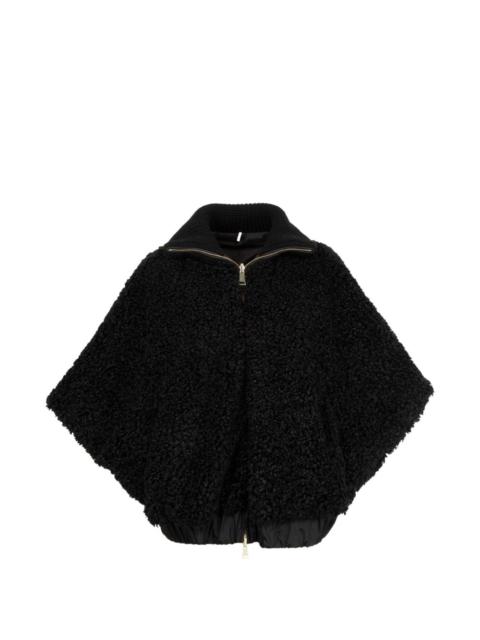 zip-up fleece cape