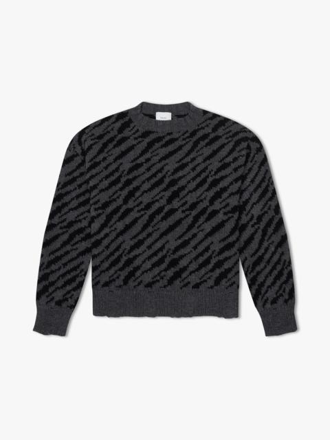 ZEBRA KNIT CREWNECK