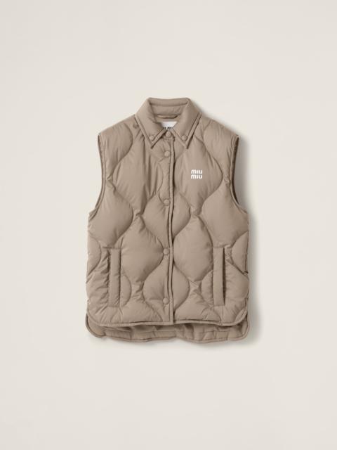 Technical pongee down vest