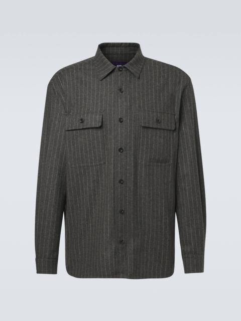Pinstripe wool shirt