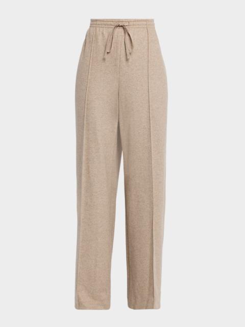 Mid-Rise Wool-Blend Drawstring Pants