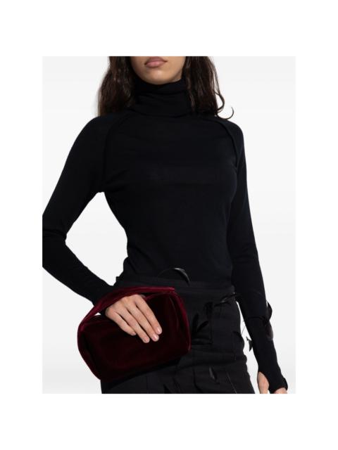 Ara velvet-effect zip clutch Bag