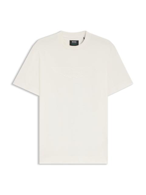 BOSS X ASTON MARTIN MERCERIZED-COTTON T-SHIRT WITH WING DETAIL